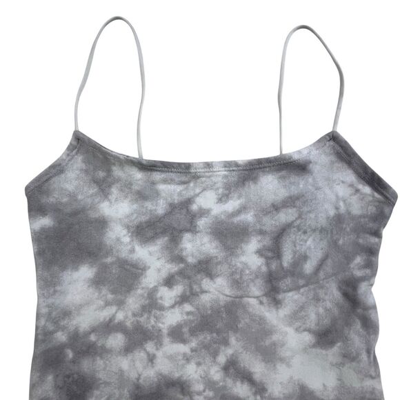 Abercrombie & Fitch Soft A&F Collection Tank Bodysuit Women XS Top Gray White - Picture 4 of 9